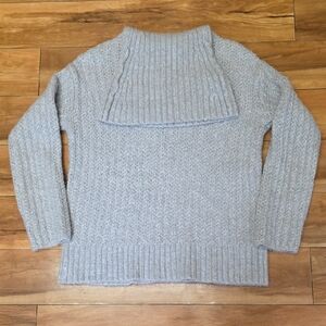 Maeve By Anthropologie Size XXS Chunky Cowl Neck Grey Oversized Slouchy Sweater